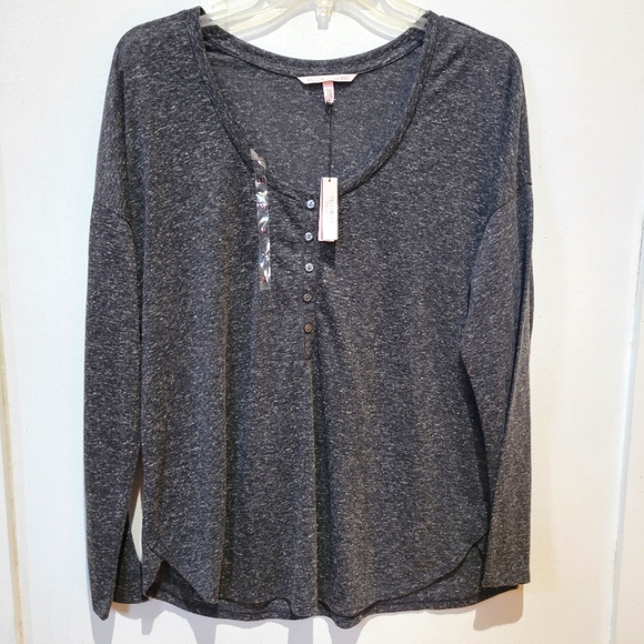 Victoria's Secret Gray Buttoned Relaxed Blouse - Picture 1 of 8